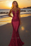 Glittrande Silver Backless Mermaid Lång formell klänning