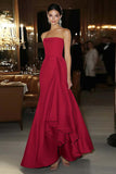 Fodral Rosa Satin Axelbandslös Gala Klänning
