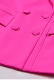 Hot Pink Peak Kavajslag 3-delad Baldräkter för kvinnor