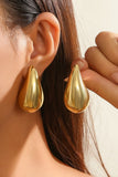 Enkla Golden Metal Teardrop Örhängen