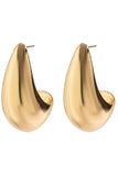 Enkla Golden Metal Teardrop Örhängen