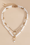 Boho Vitt Pärlhalsband