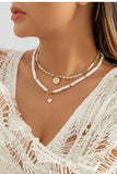 Boho Vitt Pärlhalsband