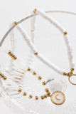 Boho Vitt Pärlhalsband