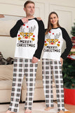 Svartvitt rutigt jul rådjur familj pyjamas set