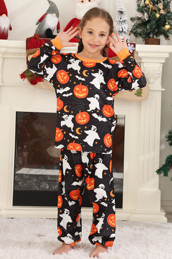 halloween familj pumpa tryckt pyjamas set