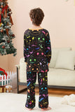 halloween familj pumpa tryckt pyjamas set
