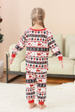 Svart och vit tryckt jul Fmaily matchande pyjamas set