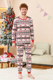 Svart och vit tryckt jul Fmaily matchande pyjamas set