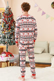 Svart och vit tryckt jul Fmaily matchande pyjamas set
