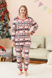 Svart och vit tryckt jul Fmaily matchande pyjamas set