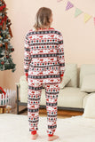 Svart och vit tryckt jul Fmaily matchande pyjamas set