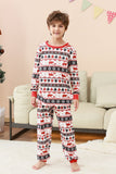 Svart och vit tryckt jul Fmaily matchande pyjamas set