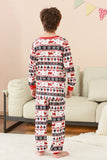 Svart och vit tryckt jul Fmaily matchande pyjamas set