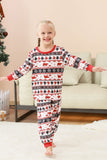 Svart och vit tryckt jul Fmaily matchande pyjamas set