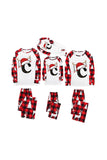 Röd och vit jultryckt familj matchande pyjamas set