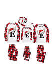 Röd och vit jultryckt familj matchande pyjamas set