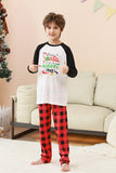 Svart och röd jultomten tryckt Fmaily pyjamas set