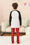 Svart och röd jultomten tryckt Fmaily pyjamas set