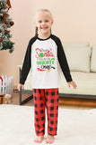 Svart och röd jultomten tryckt Fmaily pyjamas set