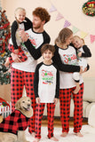 Svart och röd jultomten tryckt Fmaily pyjamas set
