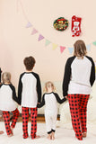 Svart och röd jultomten tryckt Fmaily pyjamas set