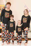 Svart Halloween Pumpa Tryckt Familj Pyjamas Set