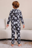 Pumpatryck Svart Matchande Halloween One Piece Pyjamas