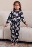 Pumpatryck Svart Matchande Halloween One Piece Pyjamas