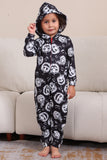 Pumpatryck Svart Matchande Halloween One Piece Pyjamas