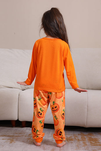 halloween orange pumpa familj pyjamas set