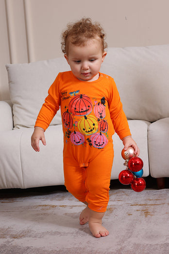 halloween orange pumpa familj pyjamas set