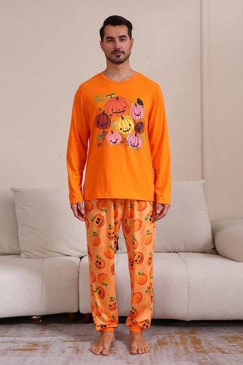 halloween orange pumpa familj pyjamas set