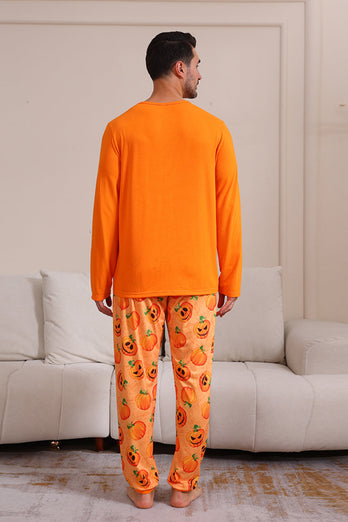 halloween orange pumpa familj pyjamas set