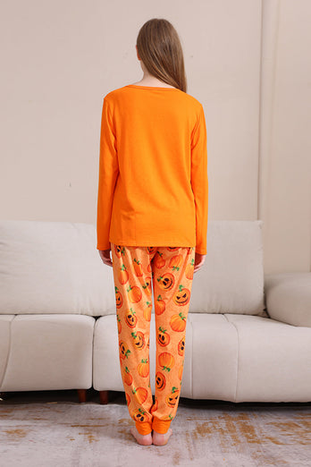 halloween orange pumpa familj pyjamas set