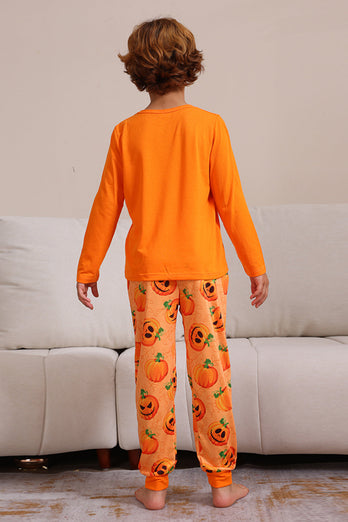 halloween orange pumpa familj pyjamas set