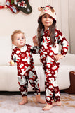 Vinröd björn familj pyjamas set