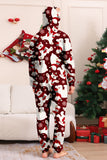 Vinröd björn familj pyjamas set