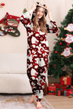 Vinröd björn familj pyjamas set