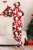 Vinröd björn familj pyjamas set