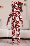 Vinröd björn familj pyjamas set