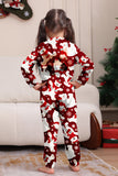 Vinröd björn familj pyjamas set