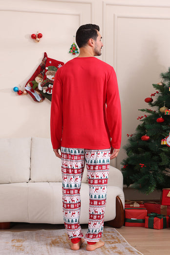 Röd Jul Familj Matchande Pyjamas Set