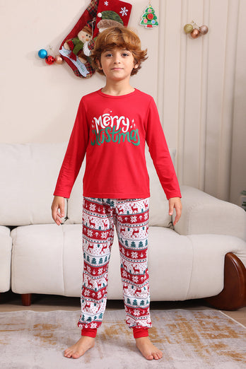 Röd Jul Familj Matchande Pyjamas Set