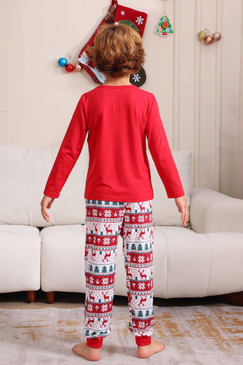 Röd Jul Familj Matchande Pyjamas Set