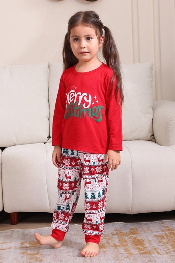 Röd Jul Familj Matchande Pyjamas Set