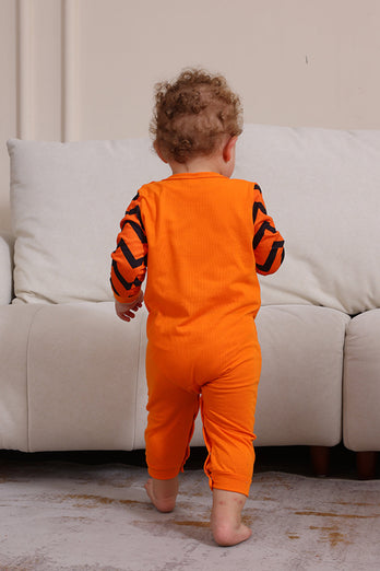 Orange Halloween Familj Matchande Pyjamas Set