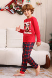 Röd Rutig Jul Familj Matchande Pyjamas Set