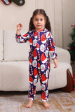 Mörkblå pyjamasset Red Hat Print Family pyjamas set
