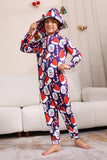 Mörkblå pyjamasset Red Hat Print Family pyjamas set